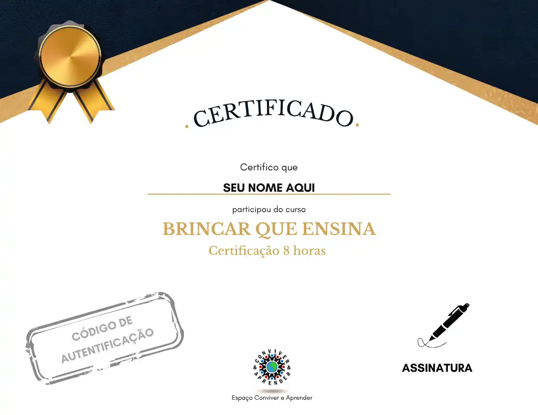 Certificado do curso, 8 horas